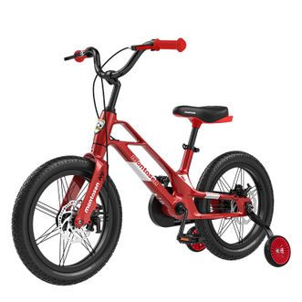 萌大圣  MB07儿童自行车女孩男孩轻便镁合金单车 16寸标准版 深红色
