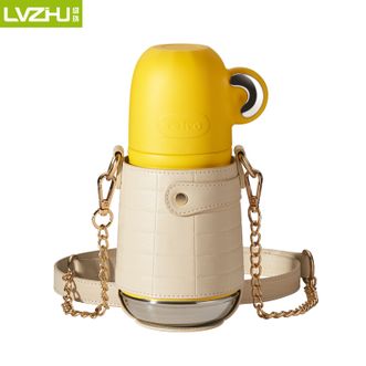绿珠（lvzhu）   随行保温杯高颜值水杯500ml容量不锈钢杯子喝水杯K179（含杯套）黄