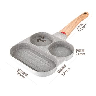 爱仕达/ASD  晶石新不粘多用煎盘 三合一分区不粘平底煎蛋煎牛排锅早餐煎盘