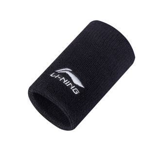 李宁（LI-NING）  护腕男健身吸汗扭伤手腕关节套腱鞘篮网排羽毛球马拉松运动女擦汗 黑色LDES158-1 均码【单只装】