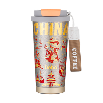 德铂（Debo）  新品米兰卡咖啡杯纯钛咖啡杯保温杯大容量520ml 高颜值便携泡茶水杯DEP-DS424