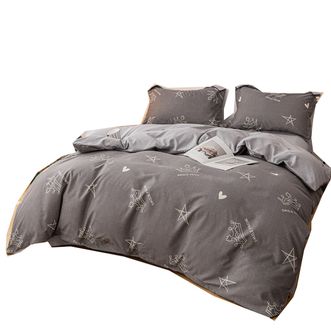 洁丽雅/Grace  床品四件套加厚纯色小清新床上用品双人床单被套枕套四件套  迪安娜 被套 200*230cm JDSJT045