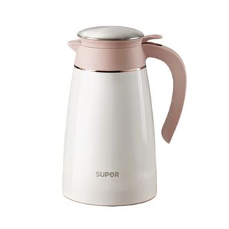 苏泊尔/Supor  家用办公室大容量热开水保温暖瓶不锈钢保温壶2L  樱花粉/摩卡金