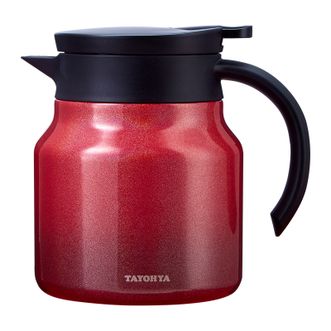 多样屋（TAYOHYA）  保温壶镀铜内层 高效锁温迷你小容量真空保温 星河保温壶-心动红 0.8L TA040102010ZZ/XJR