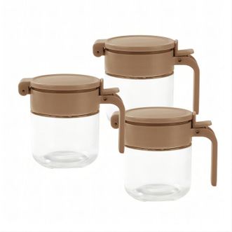 栢士德  调料盒玻璃调味罐套装家用调料瓶厨房盐罐三个装 BST-158