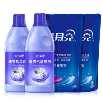 蓝月亮 洗衣液1kg*2 洗衣机清洗剂600g*2 蓝月亮 洗衣液1kg*2 洗衣机清洗剂600g*2