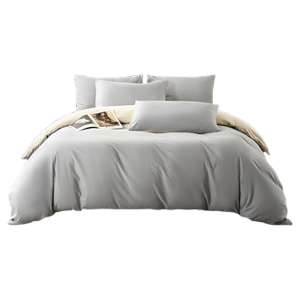 唐纳家纺  云绒四件套-灰咖 TN-KTS25053