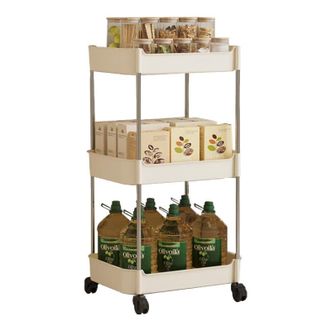 全格（QUANGE）  三层滑轮置物架 厨房储物架