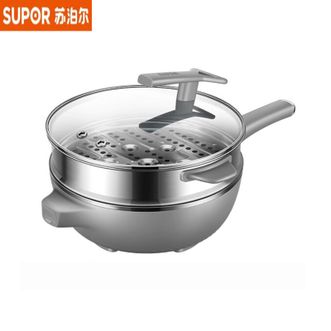 苏泊尔（SUPOR）  电炒锅CJ28A807【配蒸笼】电煮锅 电火锅 电蒸锅 家用多功能蒸煮炒菜 一体电热锅 蜂窝晶纹4L