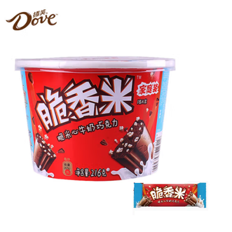 德芙（Dove）  脆香米脆米心牛奶巧克力办公室休闲零食婚庆糖果 脆香米216g