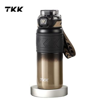 TKK  保温杯 学生运动水杯大容量弹盖泡茶杯 不锈钢杯 500ml【316内胆】
