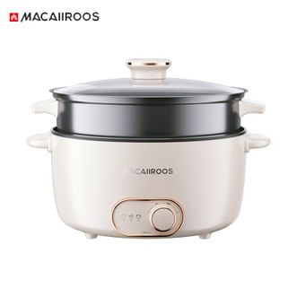 MACAIIROOS  电火锅3.5L多功能蒸煮一体多用途锅煮煎炒锅泡面锅电煮锅宿舍小电锅电热锅