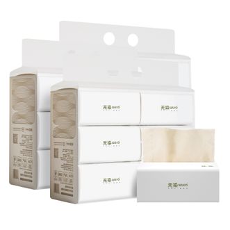 无染/wuro  本色抽纸 竹浆纸3层130抽*18包M码 纸巾卫生纸餐巾纸面巾纸整箱