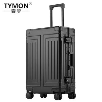 TYMON泰梦金玉回纹铝镁合金拉杆箱男女出差旅行登机箱行李箱飞机轮密码旅行箱24英寸