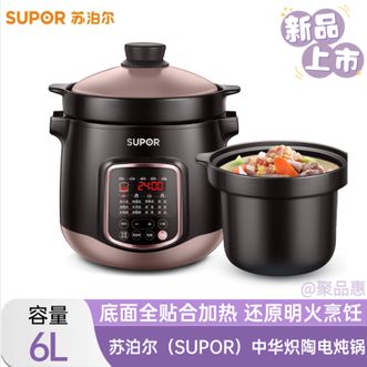 苏泊尔（SUPOR）  电炖锅家用大容量电砂锅煲汤锅炖肉锅老火汤煲粥煮粥炖汤