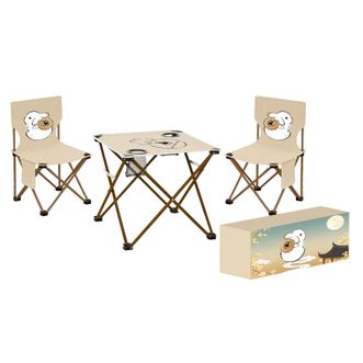 徽羚羊  折叠桌椅 玉兔布面桌椅  三件套HLY-TZ-25008
