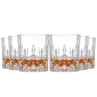 CLITON  复古雕花刻画 菱形古典杯300ml*6只装CL-JB07