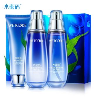 水密码/WETCODE  海泉深透美肌礼盒 洁面乳120g+细肤水120ml+精华乳120ml 深层洁净补水改善肤质3件套
