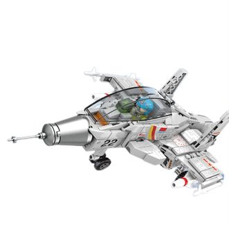 森宝积木 积木拼装 山东舰歼-15舰载战斗机(Q版)202037 军事拼装积木 军迷收藏模型