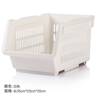 茶花（CHAHUA）  多功能置物收纳架 可多层叠加收纳筐1只