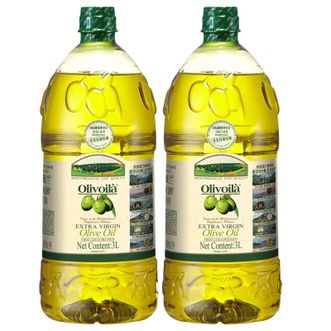欧丽薇兰  特级初榨橄榄油pet3L*2食用油家用送礼大桶装