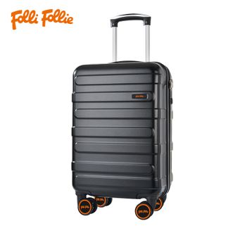 Folli Follie  20英寸时尚横条纹登机箱 轻便拉杆箱  FF-Y102A  黑色/银色