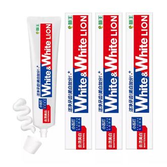狮王（Lion）  WHITE&WHITE小苏打美白牙膏葡萄柚香型120g×3支