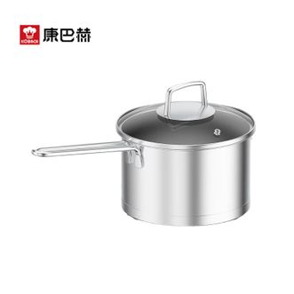 康巴赫（KBH）  二代欧式奶锅304不锈钢18cm小汤锅辅食锅煮牛奶泡面锅