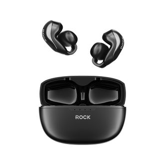 洛克/Rock  语音声控AI蓝牙耳机耳夹式骨传导开放式无线不入耳通话降噪智能聊天录音会议翻译运动跑步游戏