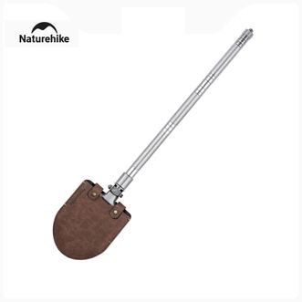 挪客（NatureHike）  户外多功能铲露营野外便携折叠铲自驾游车载铁锹铲子    镜面金属色+钛色