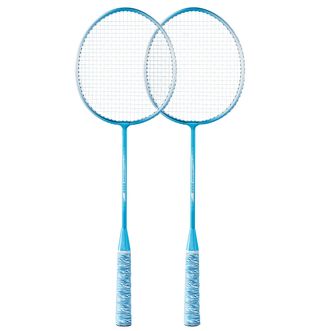 佑美  羽毛球拍对拍  铁合金专业进攻超轻耐打羽毛球双拍  浅蓝色