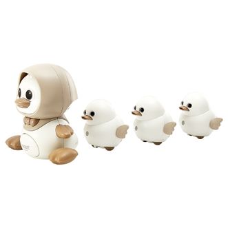 贝易/BEIE  婴儿学爬抬头练习玩具爬行训练引导摇摆鸭婴儿玩具（鸭妈妈1只+小鸭子3只）