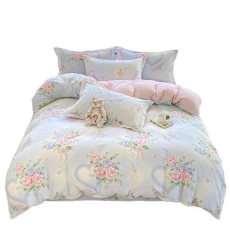 宜恋  租房党百搭全棉四件套 40 支纯棉 200*230cm 不挑装修风格 解语花