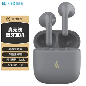 漫步者  真无线蓝牙耳机蓝牙6.0降噪音乐运动游戏超长续航同声传译 墨岩灰