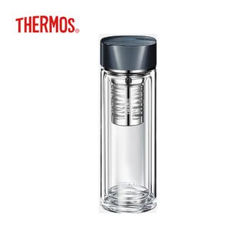 膳魔师（THERMOS）  玻璃杯 双层耐高温泡茶杯茶水分离水杯 400ml