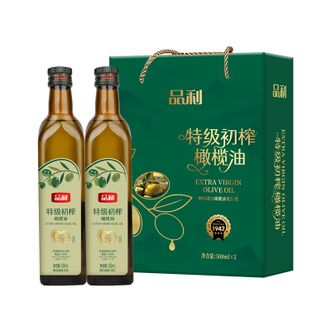 品利  特级初榨橄榄油500mlx2礼盒