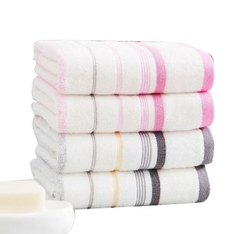 洁丽雅/Grace  毛巾纯棉4条装洗脸巾四季成人4条装男女情侣擦脸巾颜色随机410-4