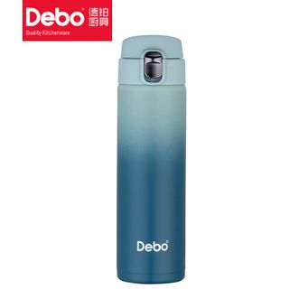德铂（Debo）  玛莎保温杯500ml 304不锈钢弹跳盖车载泡茶便携饮水杯学生杯子 DEP-894渐变蓝