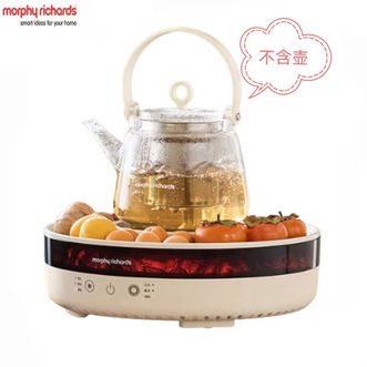 摩飞 /Morphy Richards  围炉煮茶套装MR6096【椰奶白】养生壶全玻璃烧水壶仿真碳火恒温煮茶壶煮茶炉电陶炉  0.8L