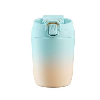 乐扣乐扣  炫彩嘟嘟杯蓝黄350ml 不锈钢随行耐腐蚀双饮保温杯 蓝黄LHC6591FU