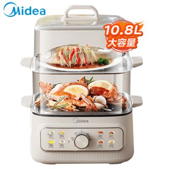美的/Midea  电蒸锅  可视蒸笼蒸锅   蒸煮一体多功能蒸锅  MZ-ZGE2323H02