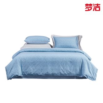 梦洁家纺  纯棉印花四件套 床单款 床品套装 雪岑 200*230cm