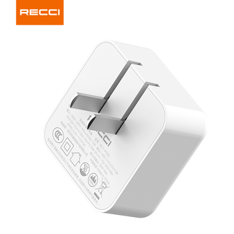 RECCI  快速旅行充电器双口快充充头35W快充充电器折叠插脚小巧便携 RCT-P30C白色