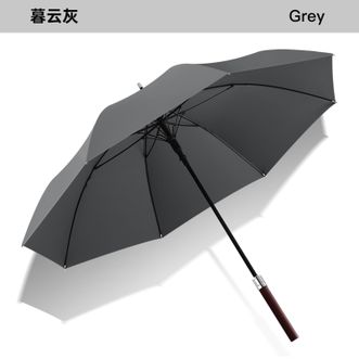 美度MAYDU   男士商务伞8骨加大直杆伞双人超大长柄伞加固抗风雨伞【灰色】