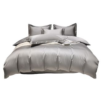 唐纳家纺  长绒棉100%棉三件套 雅士灰 TN-KTX25060