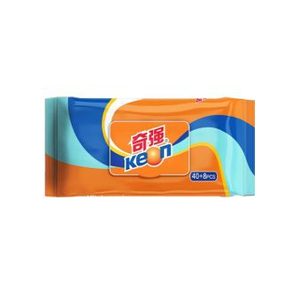 奇强  厨房湿巾纸去油去污家用大号清洁油烟机加大加厚湿纸巾去油污专用 48抽*4包 （TH）