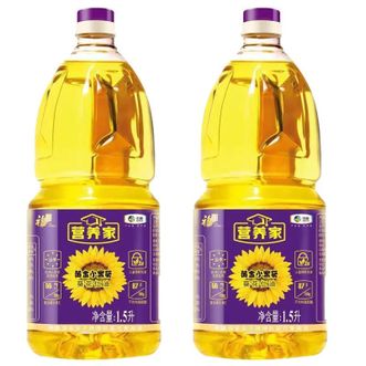 福临门  黄金小黑葵花仁油零反式脂肪酸小桶装1.5L锁鲜包装