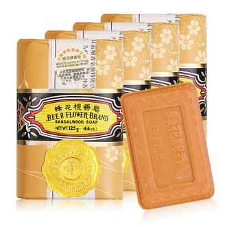 蜂花  檀香皂【125g*4块】沐浴洗澡香氛皂留香家庭装