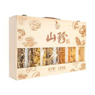 禾煜山珍佳礼-干货礼盒335g蛹虫草椴木银耳鲍鱼菇榆黄蘑鹿茸菇