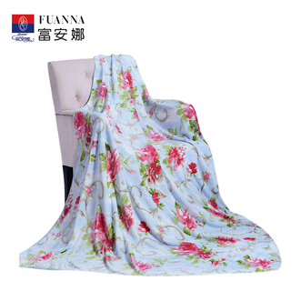 富安娜/Fuanna  家纺多用小毛毯单层法兰绒毯花间精灵  80*120cm